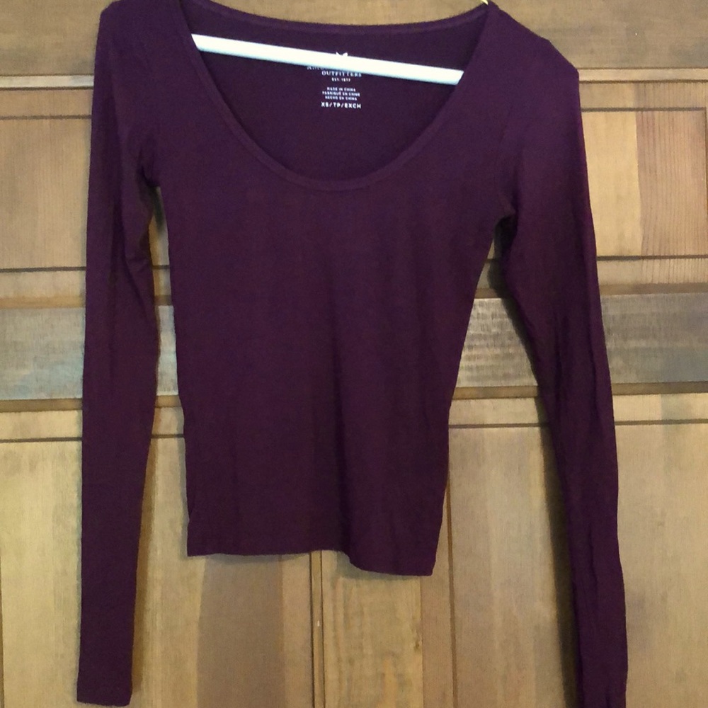 American eagle long sleeve scoop necked top